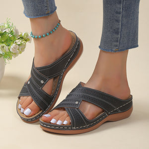 Women Low Heels Wedges Sandals