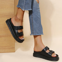 Load image into Gallery viewer, Double Buckle Platform Sandals
