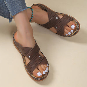 Women Low Heels Wedges Sandals